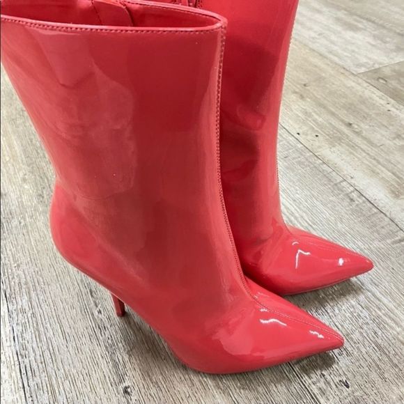 Calvin Klein Rose Quartz Heel Boots - Picture 1 of 4